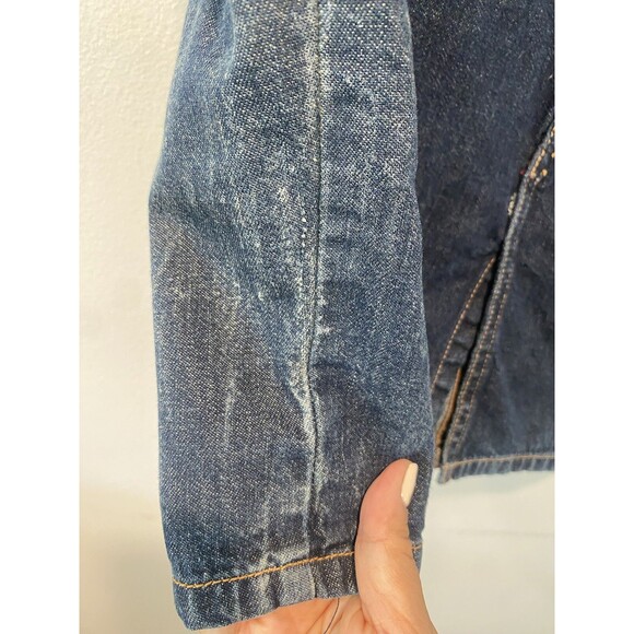 Vtg Y2K GUESS JEANS Denim Skirt Women's Sz 29 Blue Pencil Front Slit High Waist - Picture 7 of 9